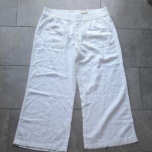 St. John's Bay White Wide Leg Pants- Petite XL